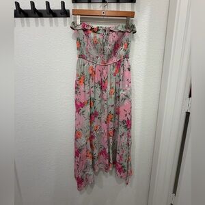 Hollister Pink and Orange Floral Dress
